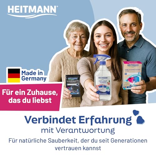 HEITMANN pure Multiflächen Hochglanzreiniger | Kraftvoll gegen Fett & Fingerabdrücke | Streifenfrei auf Glas, Möbel & Hochglanzoberflächen | 2in1 Formel | 500 ml