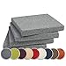 Sunnypillow 4er Set Stuhlkissen Polsterauflage Auflage für Stühle / Bänke in Haus und Garten Sitzkissen Sitzauflage Gartenkissen viele Farben zur Auswahl 40 x 40 x 5 cm Grau