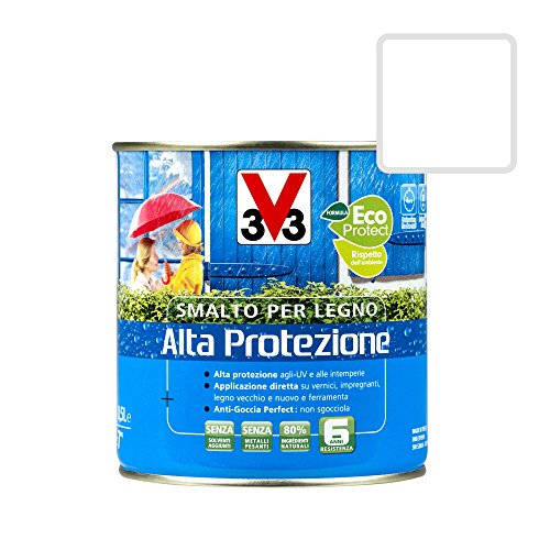 V33 Smalto Per Legno Alta Protezione 0,5 Lt - Bianco