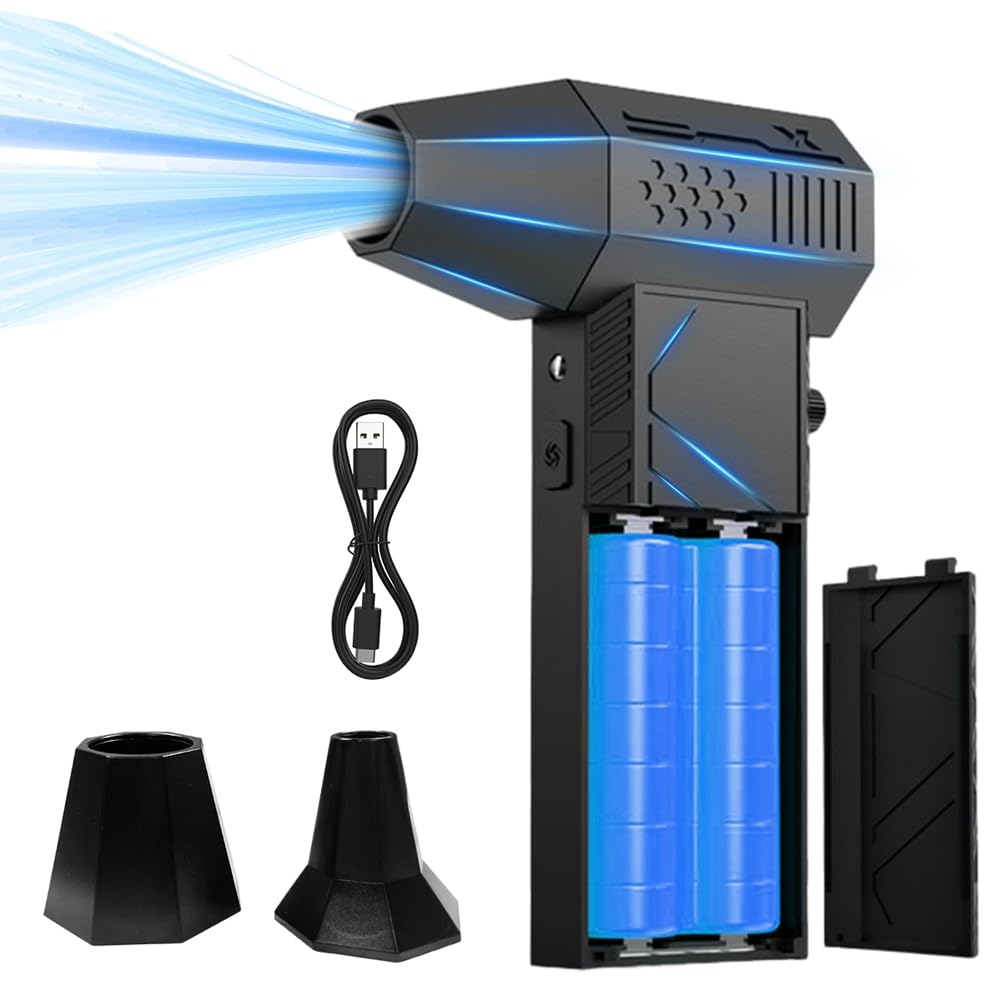 Oewwthy 35000RPM Air Blower Jet Fan Vacuum with Replaceable Battery Replaceable Battery Dust Removal Cleaning
