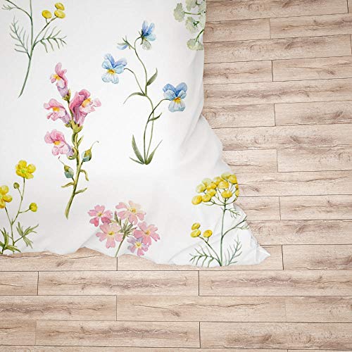 Housse de couette fleurs vintage polyester durable pour éviter l'usure