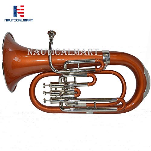 Bb Pitch Euphonium Copper Brass Color 3 Valve With Free Case Musical Instrument