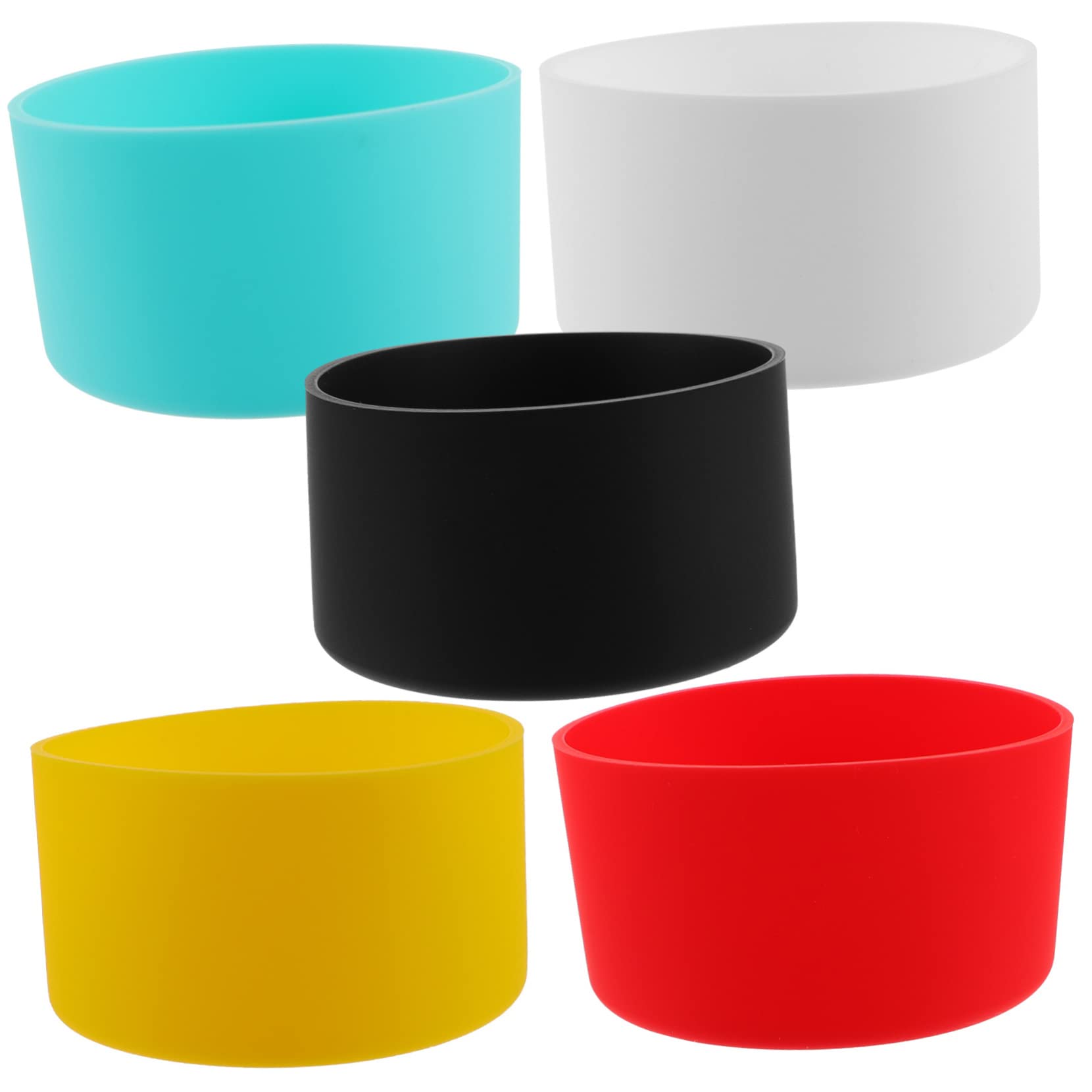 BESPORTBLE 4 Juegos De Fundas Aislantes para Botellas De Agua De Silicona Multiusos para Vasos Sin Calor Fáciles De Instalar 5 Unidades X 4