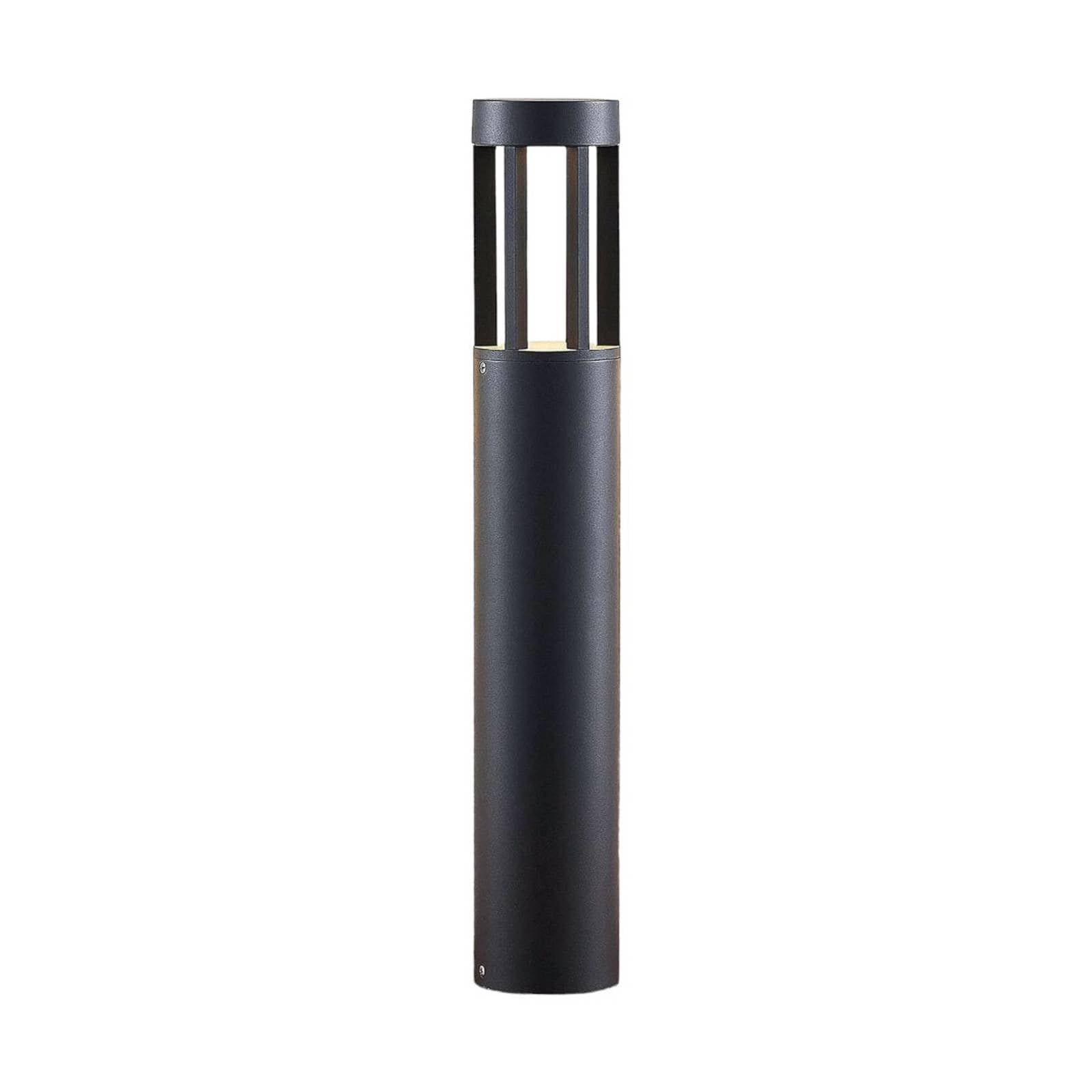 Lucande LED Wegeleuchte, Pollerleuchte Dunkelgrau Außenleuchte 65 cm spritzwassergeschützt IP54 6,5W Gartenlampe