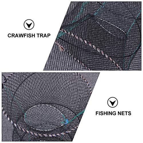 2 peças de rede de pesca Besportble, armadilha de caranguejo, pesca, camarão, lagosta, dobrável, red