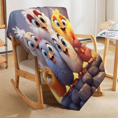 Manta de franela de pollo 130x150 cm suave para sofá 5