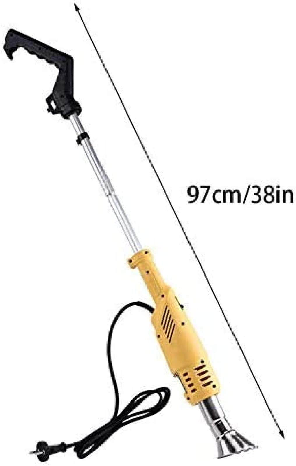 Brûleur de mauvaises herbes électrique 2 en 1, désherbeur à fonction 2000W, bâton de désherbage thermique, jusqu'à 600 ℃, outils de jardin