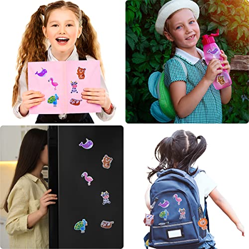 FUNNISM 12 Pack Diamond Painting Kit Set, Animal Diamond Arts and Crafts for Kids, DIY Paint by Color Gems Keychains and Stickers for Girls, Painting/Drawing Kit, Birthday Gifts,Party Supplies/Favors