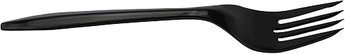 Karat U2000B 5.7" PP Medium-Weight Disposable Fork, Black (Pack of 1000)