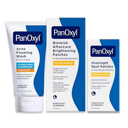 PanOxyl Pimple Patch Bundle - Acne Foaming Wash Benzoyl Peroxide