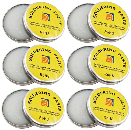 6 Pack Soldering Paste Flux, 1.7 Ounces per Jar, Helpful in Smooth Solder Flow, RoHS Compliant - EX ELECTRONIX EXPRESS