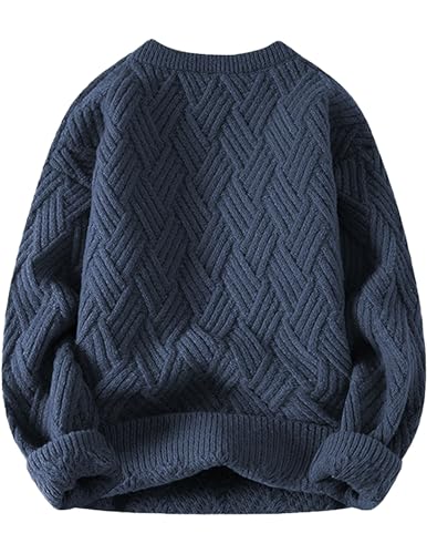 Image of Aelfric Eden Vintage Oversized Sweaters Crewneck Knit Pullover Baggy Loose Casual Cable Sweater 2025 Fall Clothes