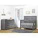 Sorelle Furniture Changing Table Topper for Dresser, Dressing and Diaper Changing Solution for Baby Dresser, Nursery Furniture-Stone Gray