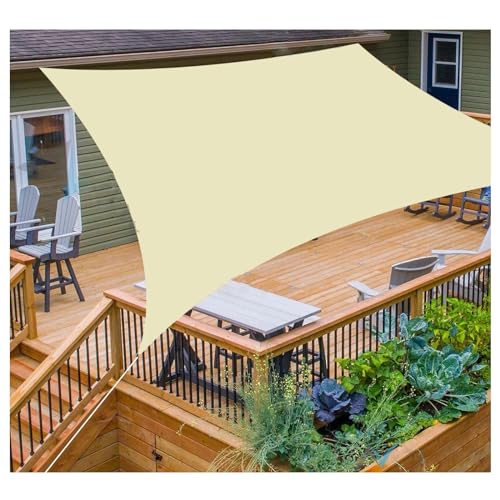 LXBche Shade Sail Awning Shelter Waterproof Sun Shade Sail Canopy Shade Sail Hardware UV Block Sun Shades Outdoor for Patio Backyard Lawn Garden (Color : A, Size : 2 * 5m)