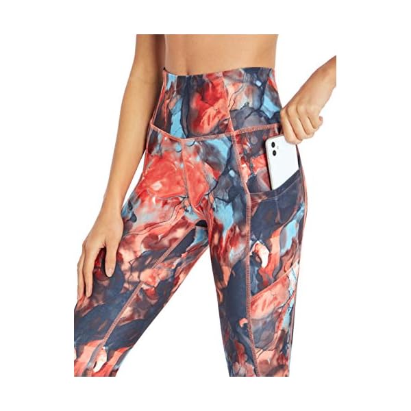 Jessica-Simpson-Sportswear-Womens-Tummy-Control-Pocket-Capri-Legging Jessica Simpson Sportswear Women's Tummy Control Pocket Capri Legging, Fiesta Ink Wash, X-Large