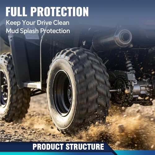 Image of PIT66 Mud Guard Splash Flap Kit Fit Honda TRX300 FourTrax FW 1996-2000 | Mud Guard Splash Flap Kit Replacement Fit Honda TRX300 TRX 300FW FourTrax 1996-2000, Protects ATV Fenders from Mud & Debris