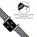 iHillon Bands Compatible with Apple Watch 42mm/44mm Series 5 Series 4 Straps, Classic Canvas Fabric Genuine Leather Wristbands Black Buckle Compatible with iWatch Series 3/2/1, Women Men, Grey