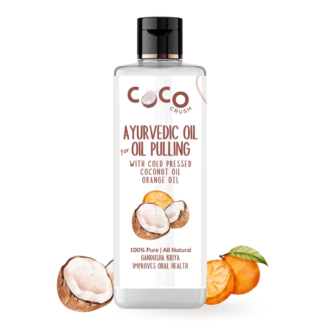 COCO CRUSH Ayurvedic Coconut Orange Oil for Oil Pulling, Cold-pressed & Virgin | Healthy Teeth - Coconut Oil, Orange Oil | Oral Care Solution Enriched with Vitamin C (200 ml) (B0CKRW682M) Amazon Price History, Amazon Price Tracker