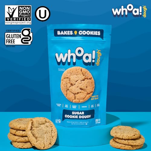 Whoa Dough Ready to Bake Cookie Dough Sugar Cookie – Certified Non-GMO, Kosher, Gluten Free – Plant-Based Snack Dough Made with Real Ingredients – 6 Pack - Thumbnail 5