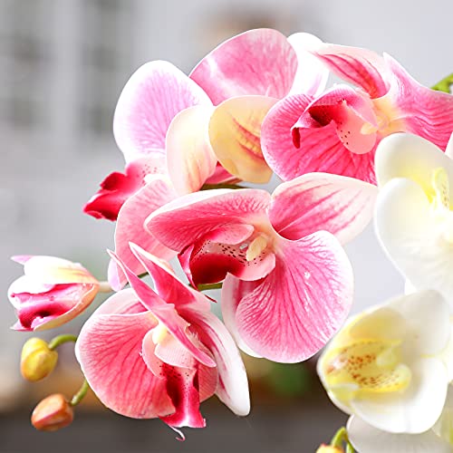 Chuangdi 2 Pieces Artificial Phalaenopsis with Suction Cups Terrarium Plant Decoration Reptile Habitat Plant Decor for… - Image 7