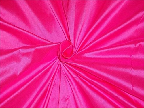 Tissu Dupion Soie Rose fluo 137,2 cm Dup236 couture haut de gamme