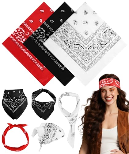 MEEZY Paisley Pattern Bandanas for Women and Men
