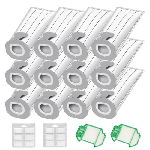 12 bolsas para aspiradora Vorwerk VK7 FP7 con 2 filtros, Vorwerk VK7 y FP7 Premium Filtertüten para Kobold