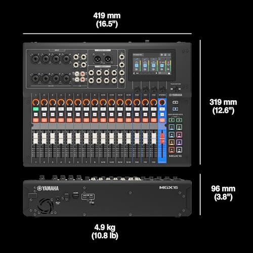 Image of Yamaha MGX16 22ch Digital Mixing Console, Dual USB-C Audio Interface, Includes Cubase Al, WaveLab Cast LE, Basic FX Suite and Steinberg Plus Software Bundle, Black MGX16 B | Cubase Al, WaveLab Cast LE, Basic FX Suite and Steinberg Plus Software, Black MGX16 B