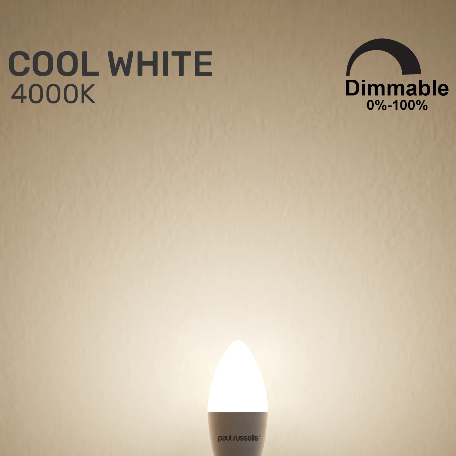 paul russells LED Candle, Dimmable Bayonet Fitting Light, 5.5W 470LM B22 C37 LED Bulbs, 40w Equivalent - Image 3