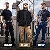 SITE KING Mens Cargo Combat Work Trousers Sizes 28 to 56 with Button & Zip Fly (28W / 31L) Black #4