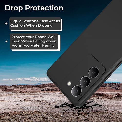 Image of A rtistque Back Cover Case for Realme 14x 5G / P3x 5G / Narzo 80x with Camera Protection | Shockproof TPU | Stylish Design | Slim Fit | Matte | Realme 14x Back Cover - Black