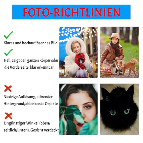 SunHurry Personalisierte Gedenktafel aus Schiefer für Haustiere, Gedenkstein mit Foto und Text, 20x30 cm, Schwarz