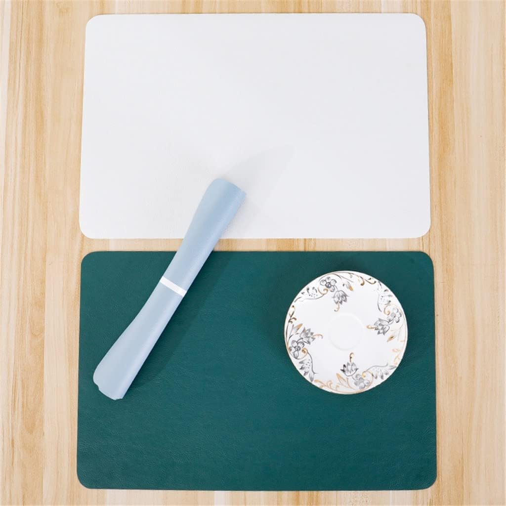 Placemats Place Mats for Kitchen Dining Table 6 Pcs Leather Placemats Washable Table Pad Mat Tablemats Dining Disc Bowl Coaster Decoration Accessories (Color : B, Size : 45 * 30cm)