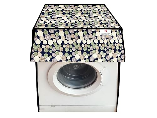 Image of Front Load Fully Automatic Washing Machine Cover for 6.5kg to 8kg | Waterproof & Dustproof Polyester Cover with Zip Closure | Suitable with Samsung, IFB, LG, Bosch & More (61 x 61 x 87 cm)