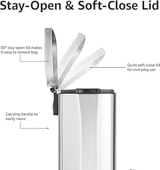 Amazon.com: Amazon Basics Smudge Resistant Rectangular Trash