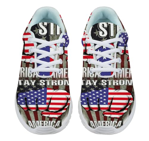 America Stay Strong Shoes for Women Men Trail Running Casual Fashion Sneakers Slip-on Tennis Shoes