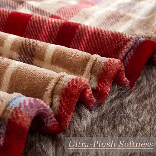 Merrylife Throw Blanket Plaid| Ultra-Plush Soft Colorful Oversized | Decorative Couch Travel Blanket | (50" 60", Love Urban) #TOP3