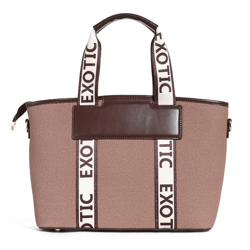 Image of EXOTIC Women's Canvas Handbag with Detachable Sling Strap | Stylish Tote for Work & Everyday Use