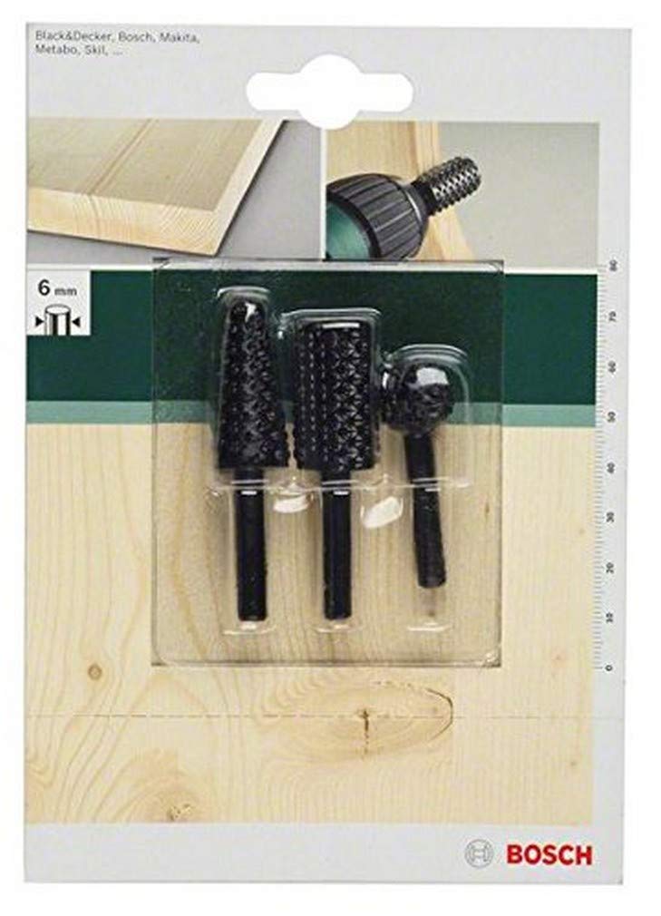 Bosch Accessories 2609255302 Assortiment de 3 râpes à bois Diamètre 15-6 Longueur 65 mm 15,0 Longueur 60 mm 15,0 Longueur 48 mm