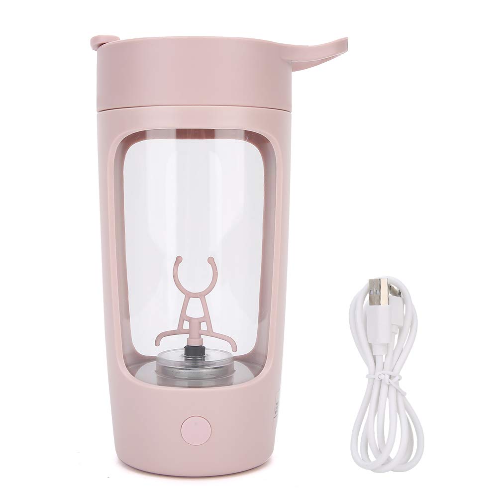 Batidora Portátil con Carga USB y Capacidad de 650 Ml para Jugos y Cocinar - Liviana sin BPA, Perfecta para el Hogar la Oficina - Disponible en Rosa Blanco (Rosa)