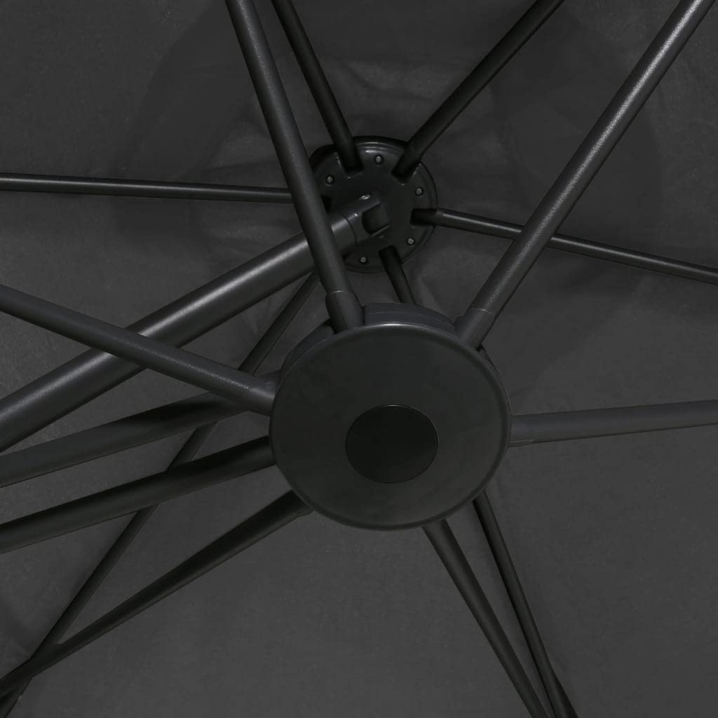 Parasol ogrodowy parasol przeciwsłoneczny do roślin, ze stalowym masztem, 300 cm, zielony
