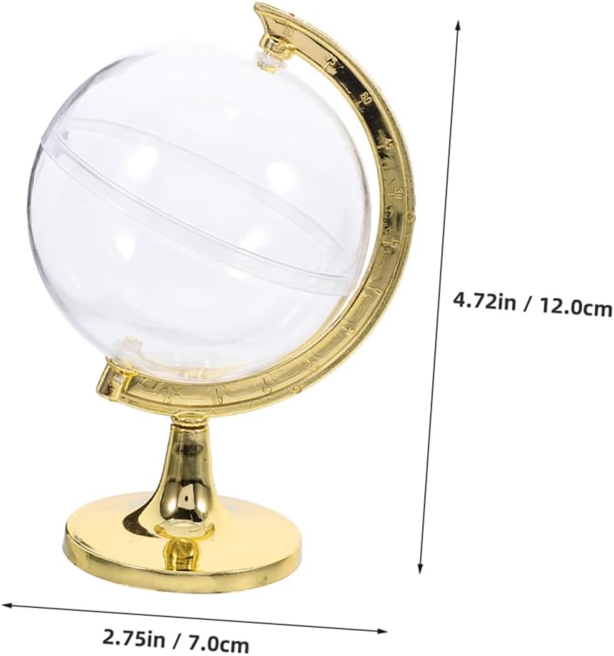 SEWOART 20pcs Globe Candy Boxes Plastic Treat Containers for Weddings and Birthdays Fillable Favor Boxes for Desserts and Party Treats Elegant Storage
