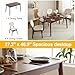 Karl home Mid-Century Modern Dining Table Set for 4-5-Piece Compact Kitchen Table & Chairs with Padded Seats, Brown Wood Dining Room Set for Small Spaces/Apartments