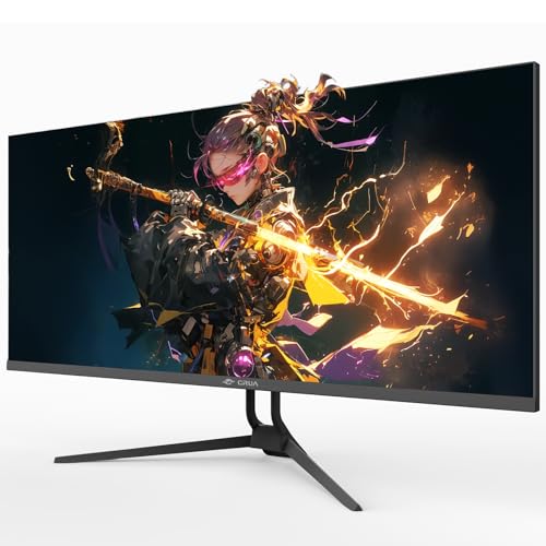 Image of CRUA 34'' Gaming Monitor 165Hz /144Hz, UWQHD 3440x1440P IPS Ultrawide Screen Computer Monitors with Built-in Speakers, Supports FreeSync, 120% sRGB, PIP /PBP, HDMI2.0 & DP1.4, Wall Mount&Tilt Adjustable