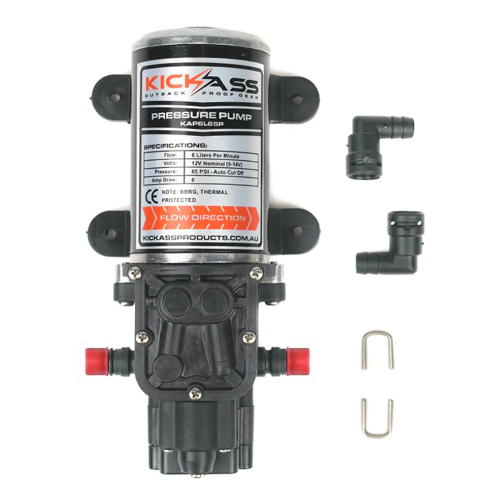Amazon.com: KICKASS 12V Water Pump DC 6L/min- Self Priming - Perfect for  4X4, Vans, RV's, Boats, Camping and More! : Automotive