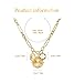ANIZOXY Sun Mountain River Landscape Necklace for Women Girls, 18K Gold Plated Multiple Pendants Zircons Inlaid Radial Line Brass Chunky Chain Fashion Ins Hip Hop Choker Chain for Women