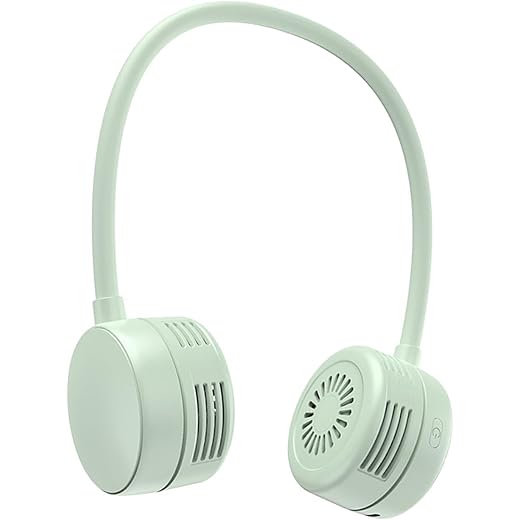 JAZZY PEARLS Neck Hanging Fan Rechargeable Portable Personal