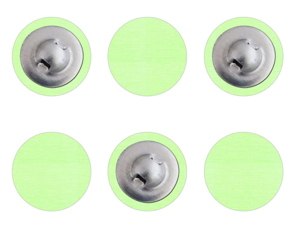 The India's Store Craft Supply Button Mint Green 2 Medium + 6 Small Buttons Velvet Covered Tuxedo Colored Buttons Scrapbooking Craft Fabric Buttons, Sewing, DIY Projects, Knitting