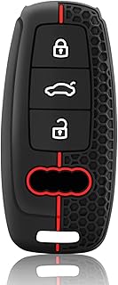 Silicone Car Key Shell Cover for Audi A3 A4 B9 A6 C8 A7 S7 4K A8 D5 S8 Q7 Q8 SQ8 E-tron Protector Key Fob Accessories