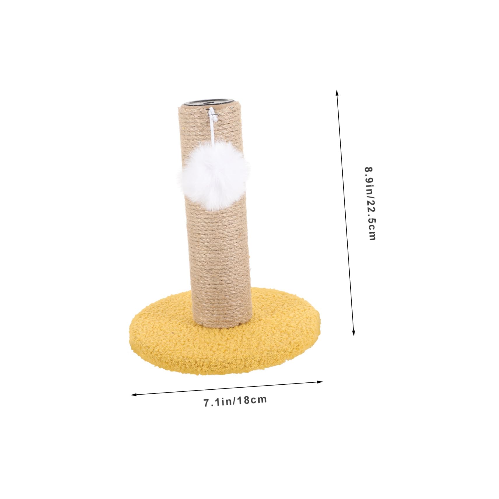 Garneck Vertical Cat Scratching Post with Hanging Ball Comfortable Safe Cat Scratcher Reusable Wear Resistant Design for Relaxation Play Climbing Prevents Furniture Damage
